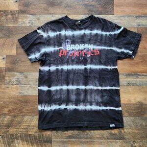 Broken Promises Streetwear Cobra Snake Graphic Black Tie Dye T-Shirt Sz Mens LG